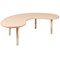 Flash Furniture 35"W x 65"L Half-Moon Natural Plastic Height Adjustable Activity Table YU-YCX-004-2-MOON-TBL-NAT-GG